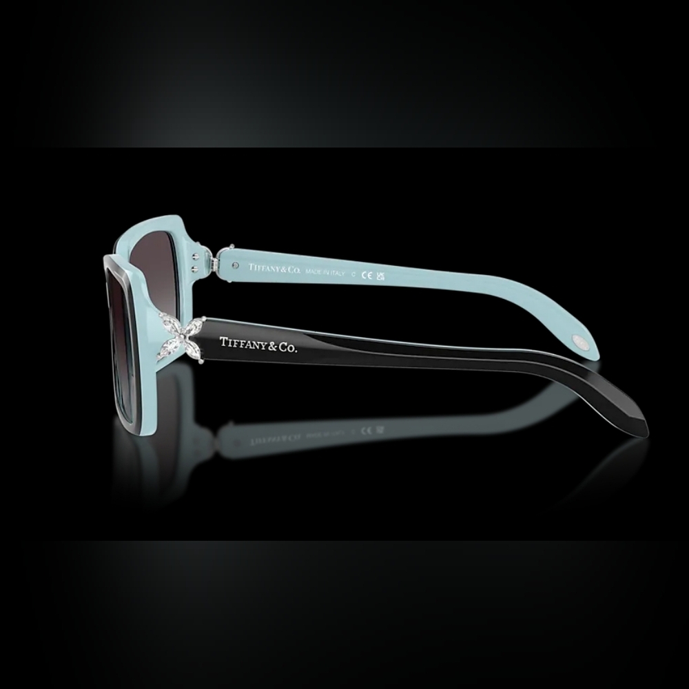 BNIB Tiffany & Co. 80553C Rectangle Sunglasses Top Black Azure PRESCIPTION - Picture 11 of 16